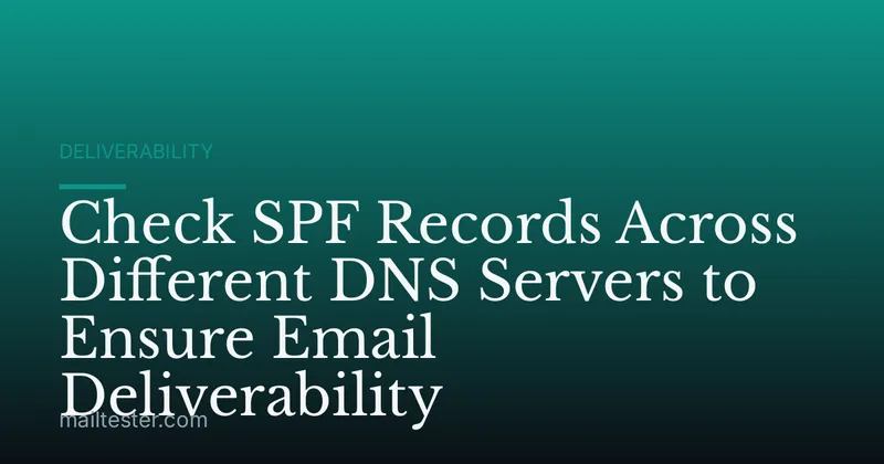 Check SPF Records Across Different DNS Servers to Ensure Email Deliverability