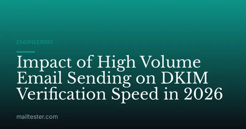Impact of High Volume Email Sending on DKIM Verification Speed in 2026