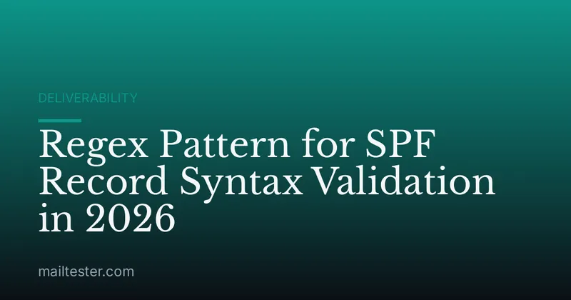 Regex Pattern for SPF Record Syntax Validation in 2026