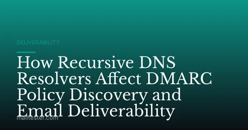 How Recursive DNS Resolvers Affect DMARC Policy Discovery and Email Deliverability