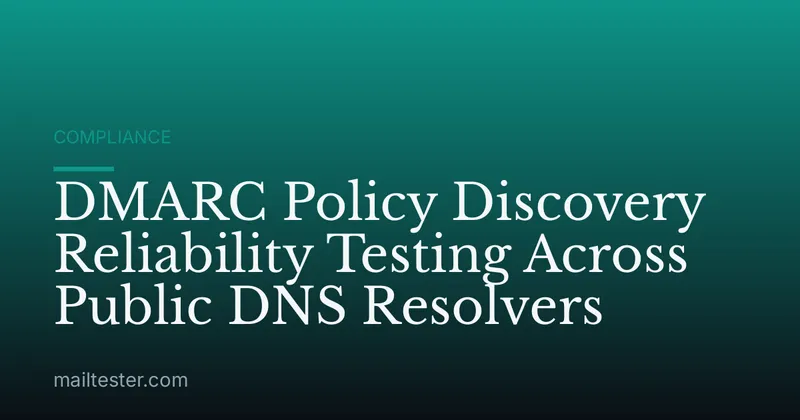 DMARC Policy Discovery Reliability Testing Across Public DNS Resolvers