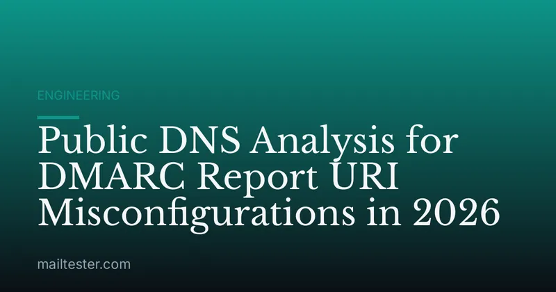 Public DNS Analysis for DMARC Report URI Misconfigurations in 2026
