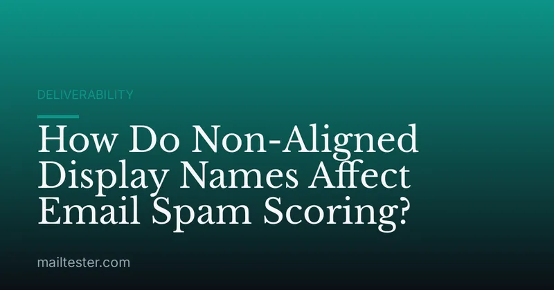 How Do Non-Aligned Display Names Affect Email Spam Scoring?