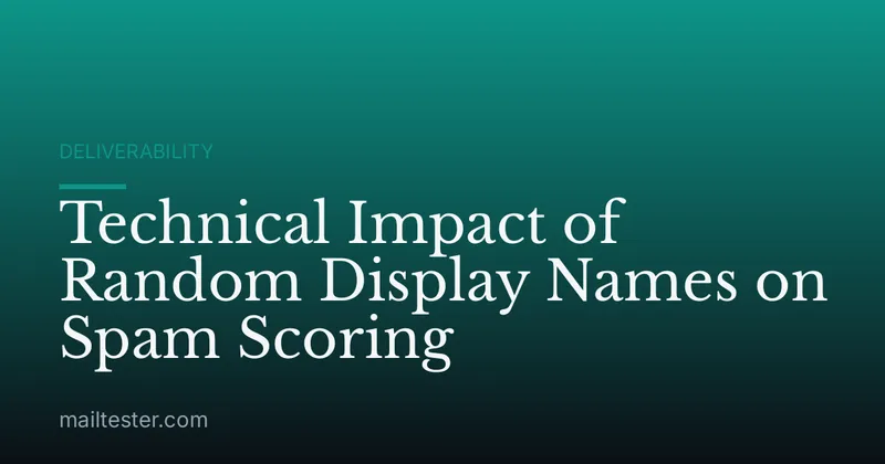 Technical Impact of Random Display Names on Spam Scoring