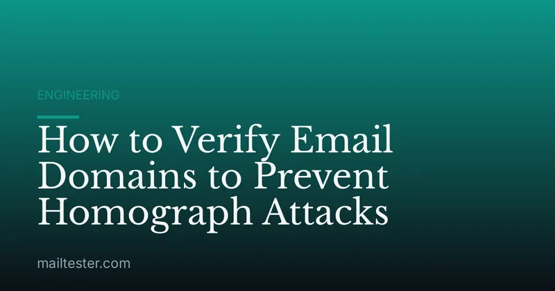 How to Verify Email Domains to Prevent Homograph Attacks