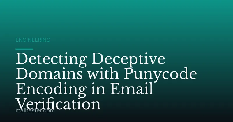 Detecting Deceptive Domains with Punycode Encoding in Email Verification