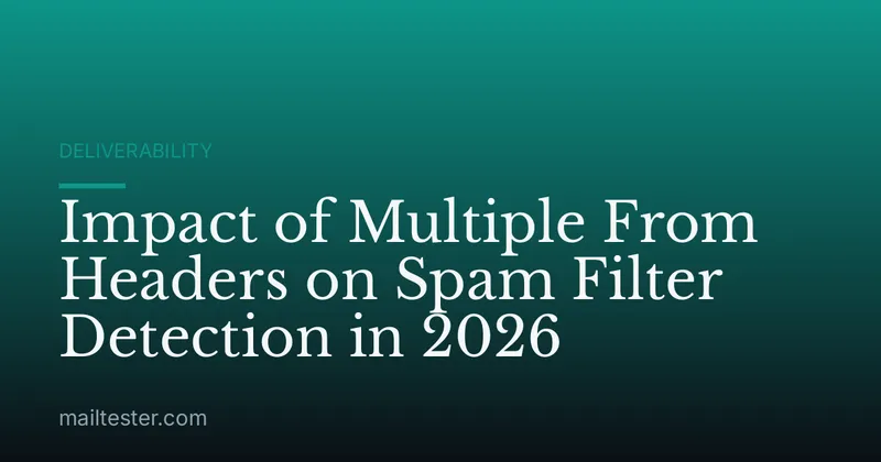 Impact of Multiple From Headers on Spam Filter Detection in 2026
