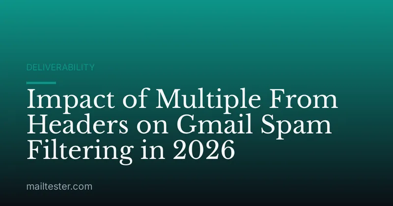 Impact of Multiple From Headers on Gmail Spam Filtering in 2026