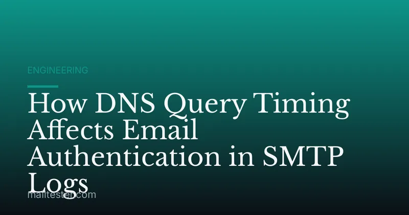 How DNS Query Timing Affects Email Authentication in SMTP Logs