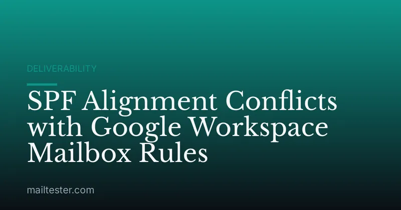 SPF Alignment Conflicts with Google Workspace Mailbox Rules