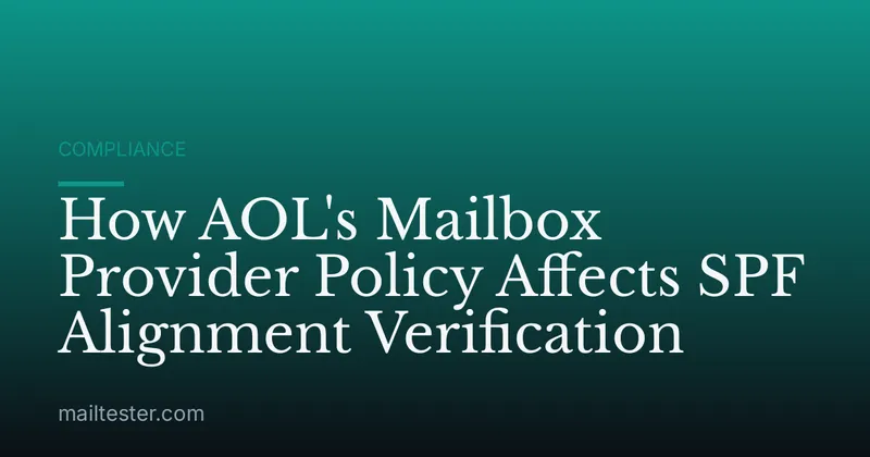 How AOL's Mailbox Provider Policy Affects SPF Alignment Verification