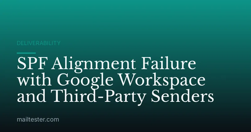SPF Alignment Failure with Google Workspace and Third-Party Senders