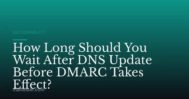 How Long Should You Wait After DNS Update Before DMARC Takes Effect?