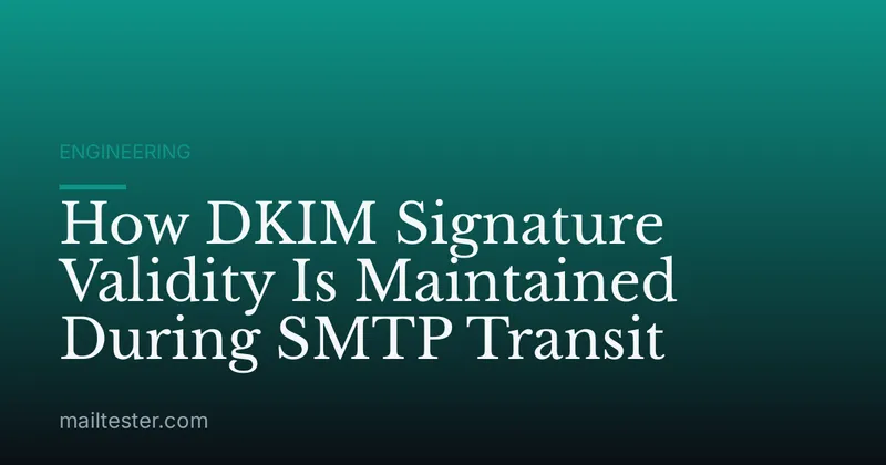 How DKIM Signature Validity Is Maintained During SMTP Transit