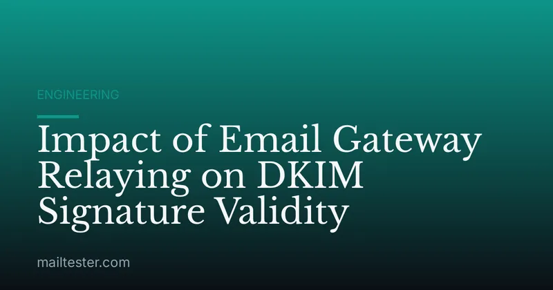 Impact of Email Gateway Relaying on DKIM Signature Validity