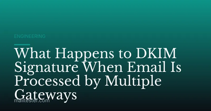 What Happens to DKIM Signature When Email Is Processed by Multiple Gateways