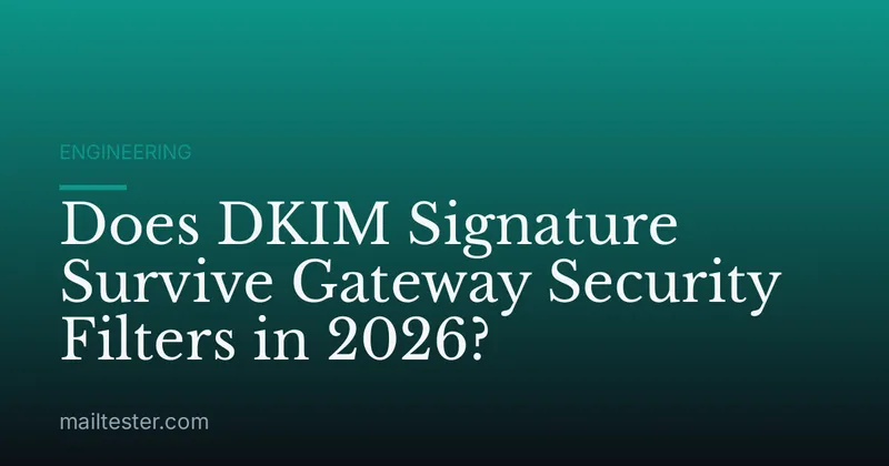 Does DKIM Signature Survive Gateway Security Filters in 2026?