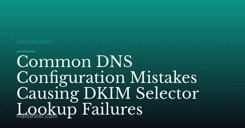 Common DNS Configuration Mistakes Causing DKIM Selector Lookup Failures
