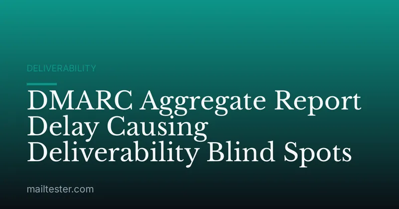 DMARC Aggregate Report Delay Causing Deliverability Blind Spots