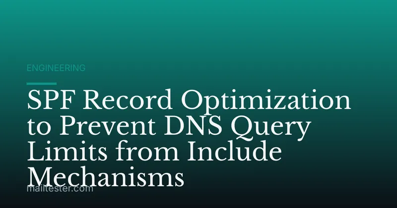 SPF Record Optimization to Prevent DNS Query Limits from Include Mechanisms