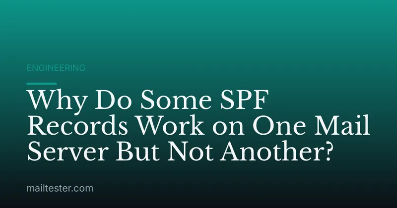 Why Do Some SPF Records Work on One Mail Server But Not Another?