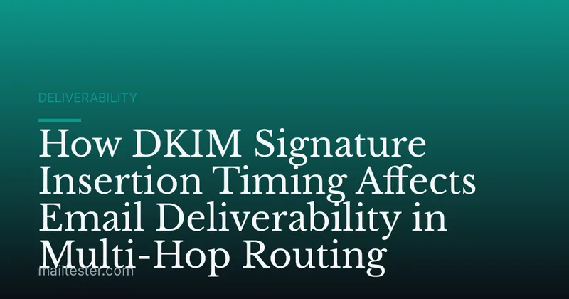 How DKIM Signature Insertion Timing Affects Email Deliverability in Multi-Hop Routing