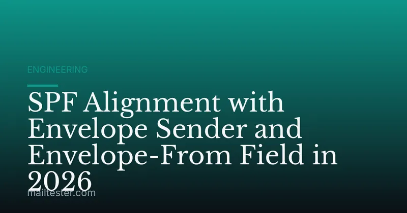 SPF Alignment with Envelope Sender and Envelope-From Field in 2026