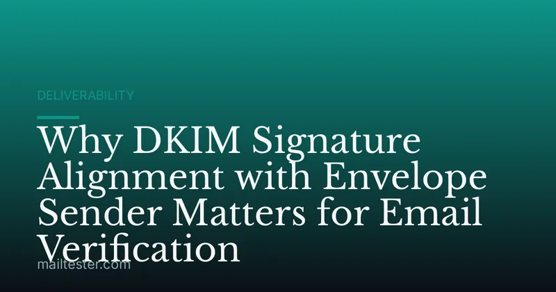 Why DKIM Signature Alignment with Envelope Sender Matters for Email Verification