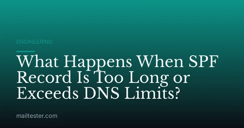 What Happens When SPF Record Is Too Long or Exceeds DNS Limits?