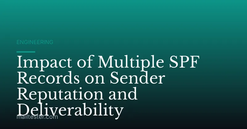 Impact of Multiple SPF Records on Sender Reputation and Deliverability