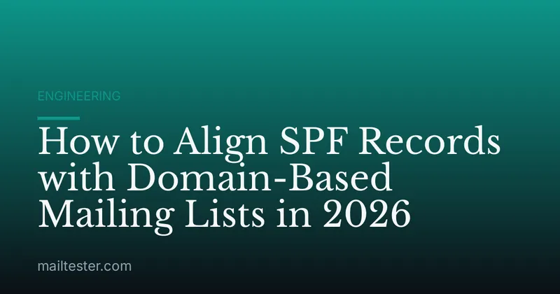 How to Align SPF Records with Domain-Based Mailing Lists in 2026