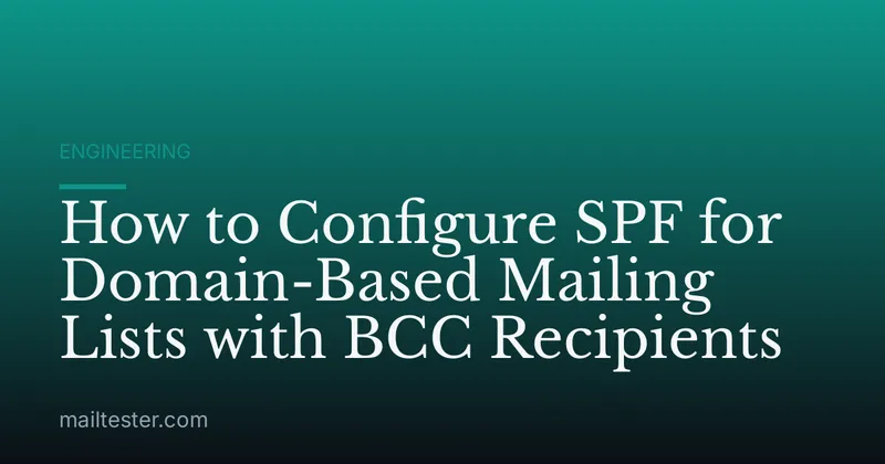 How to Configure SPF for Domain-Based Mailing Lists with BCC Recipients