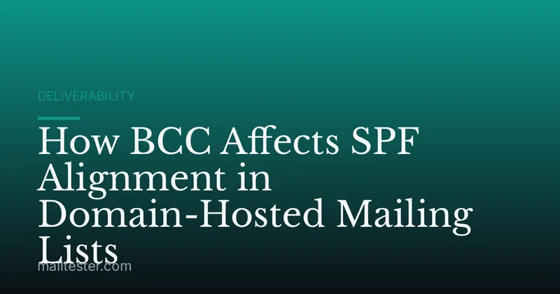 How BCC Affects SPF Alignment in Domain-Hosted Mailing Lists