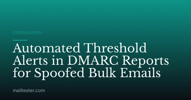 Automated Threshold Alerts in DMARC Reports for Spoofed Bulk Emails