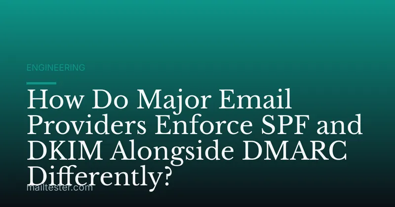 How Do Major Email Providers Enforce SPF and DKIM Alongside DMARC Differently?