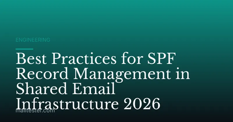 Best Practices for SPF Record Management in Shared Email Infrastructure 2026