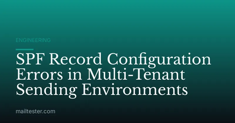 SPF Record Configuration Errors in Multi-Tenant Sending Environments