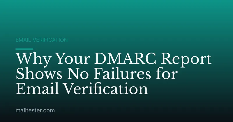 Why Your DMARC Report Shows No Failures for Email Verification
