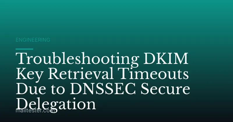 Troubleshooting DKIM Key Retrieval Timeouts Due to DNSSEC Secure Delegation
