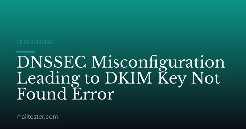 DNSSEC Misconfiguration Leading to DKIM Key Not Found Error