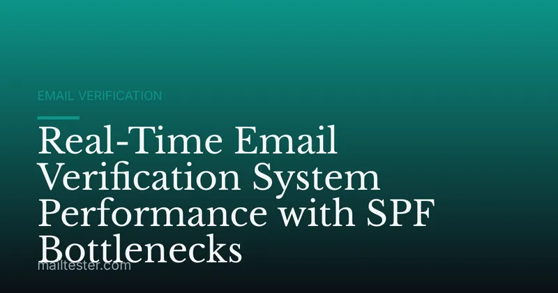 Real-Time Email Verification System Performance with SPF Bottlenecks