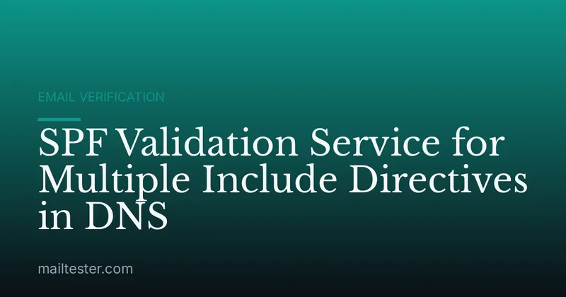 SPF Validation Service for Multiple Include Directives in DNS