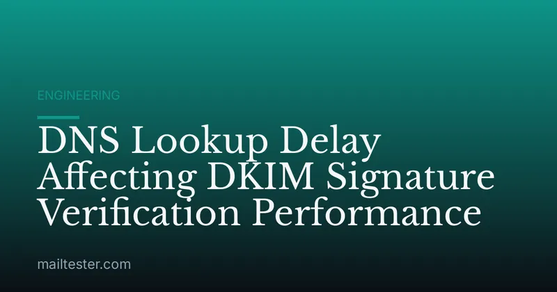 DNS Lookup Delay Affecting DKIM Signature Verification Performance