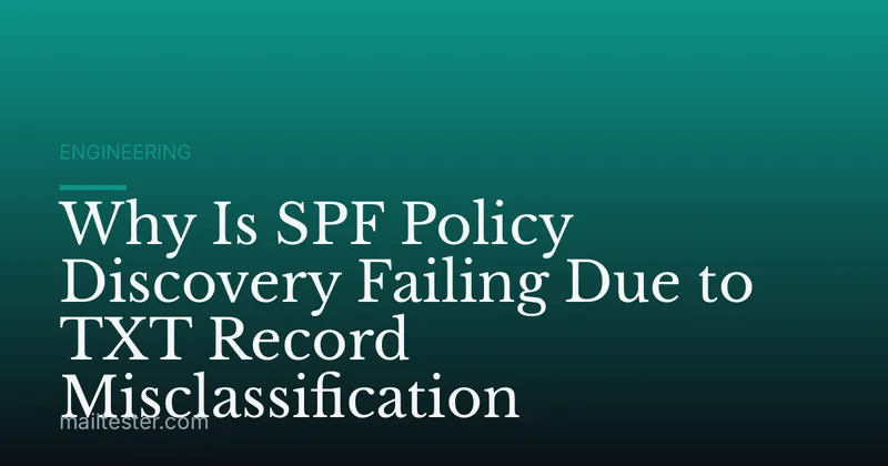 Why Is SPF Policy Discovery Failing Due to TXT Record Misclassification