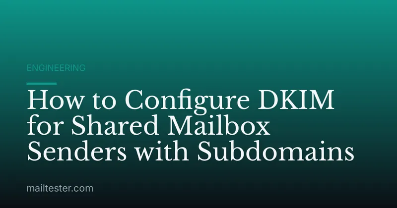 How to Configure DKIM for Shared Mailbox Senders with Subdomains