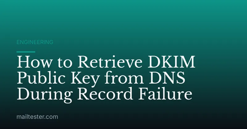 How to Retrieve DKIM Public Key from DNS During Record Failure