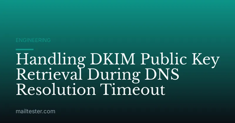 Handling DKIM Public Key Retrieval During DNS Resolution Timeout