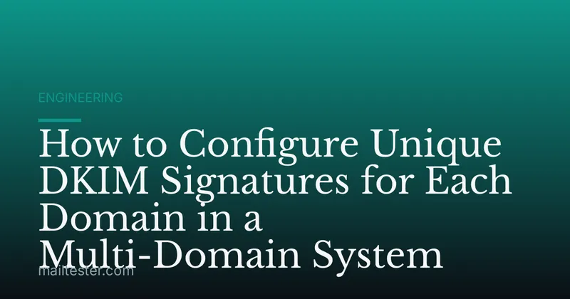 How to Configure Unique DKIM Signatures for Each Domain in a Multi-Domain System