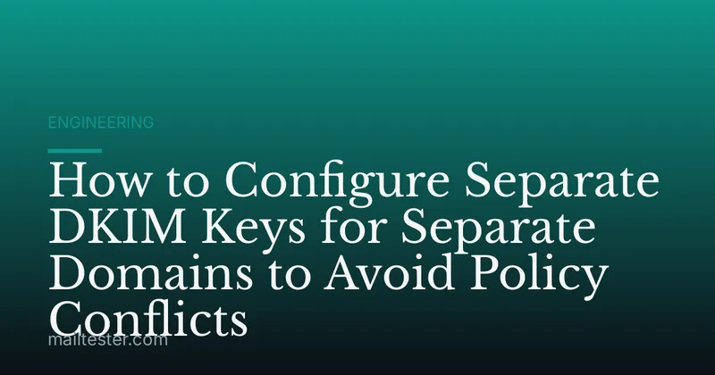 How to Configure Separate DKIM Keys for Separate Domains to Avoid Policy Conflicts