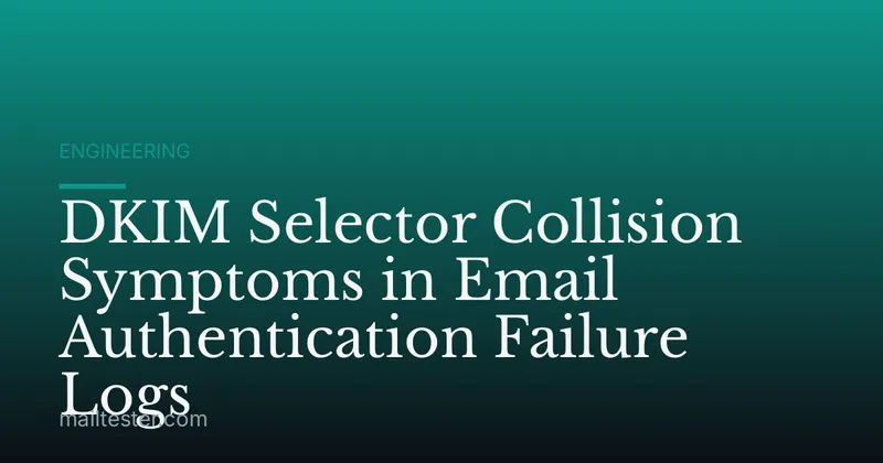 DKIM Selector Collision Symptoms in Email Authentication Failure Logs